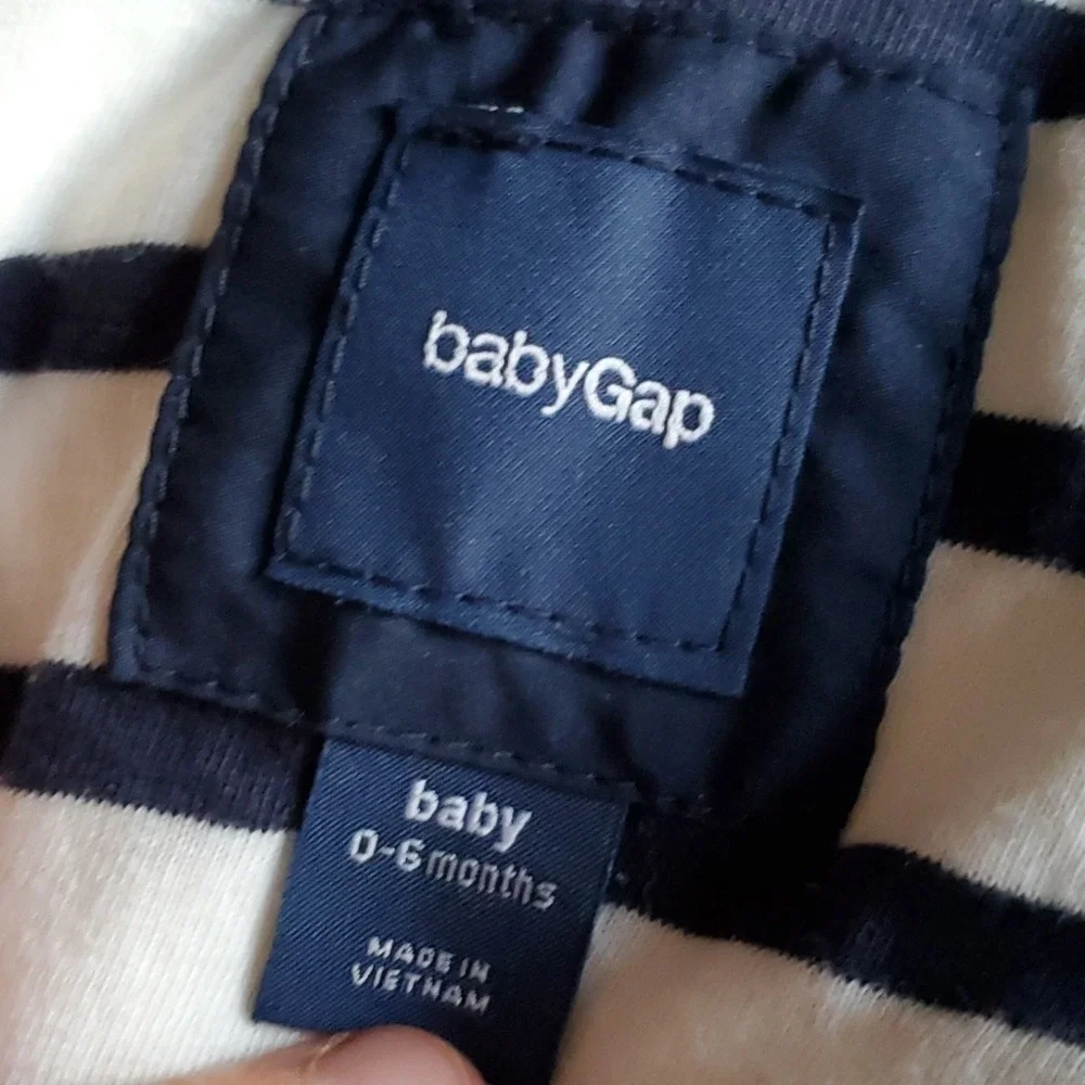 Baby‎ GAP navy nautical puffer coat with detachable hood